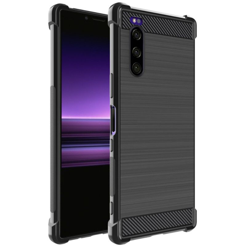 Cover Sony Xperia 5 Mobilcover Imak Børstet Kulfiber