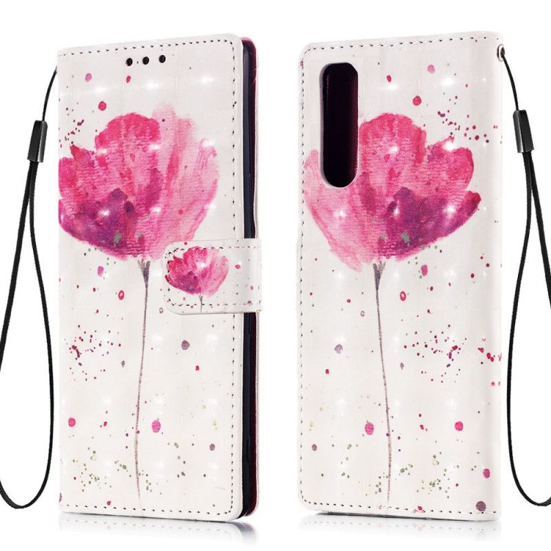 Flip Cover Sony Xperia 5 Akvarelvalmue