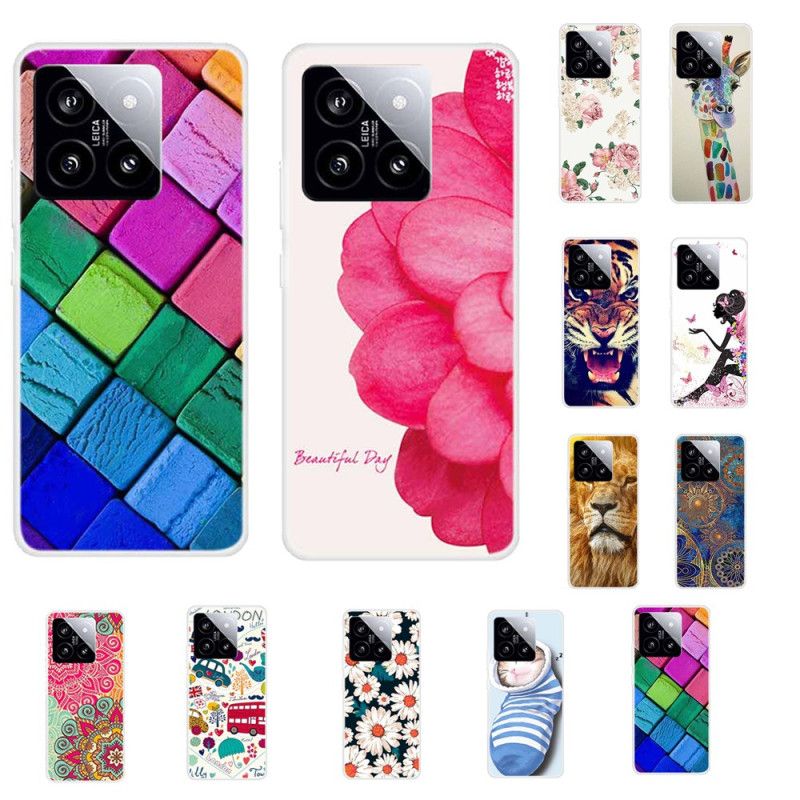 Cover Xiaomi 14 Blomstermønster