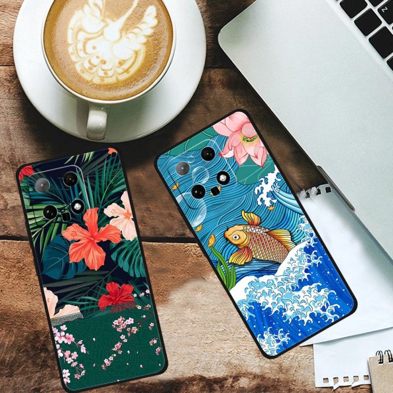 Cover Xiaomi 14 Telefon Etui Asiatiske Mønstre