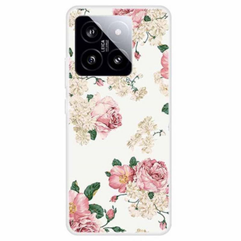 Cover Xiaomi 14 Telefon Etui Frihedsblomster