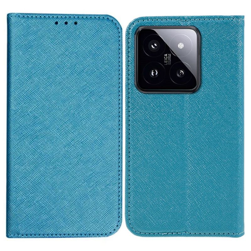 Flip Cover Til Xiaomi 14 Krydstekstur