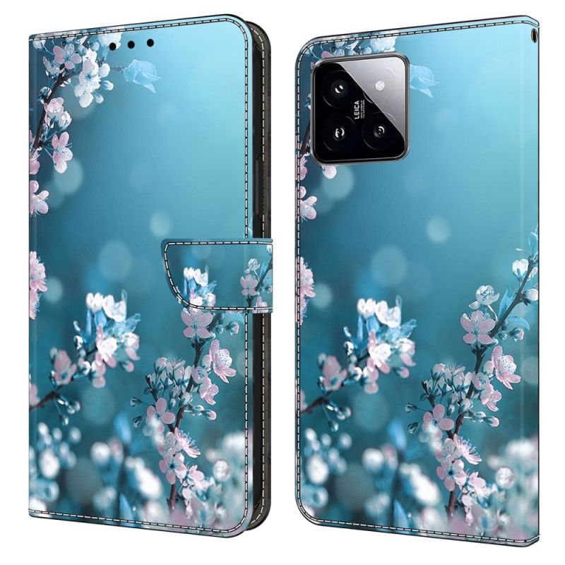 Flip Cover Xiaomi 14 Blommeblomster