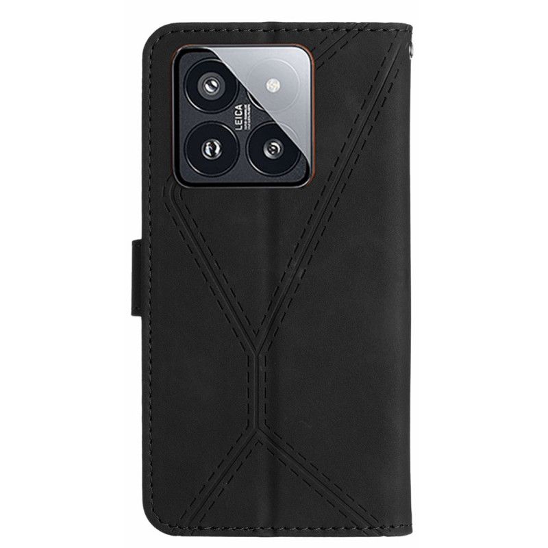 Flip Cover Xiaomi 14 Linjer Og Tegninger