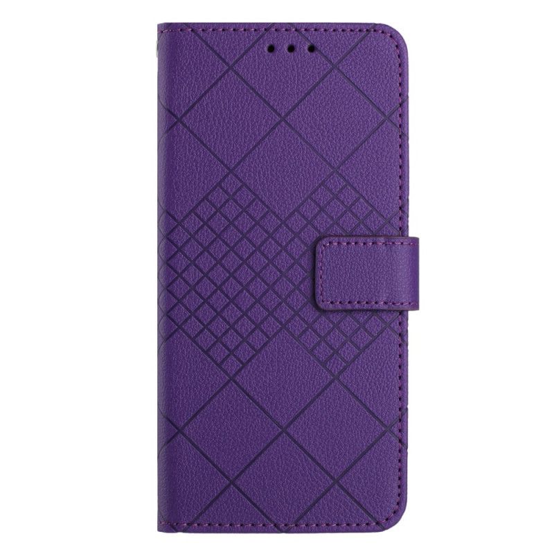 Flip Cover Xiaomi 14 Litchi Tekstur Diamanter Med Rem