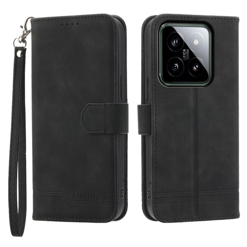 Læder Cover Xiaomi 14 Telefon Etui Dierfeng