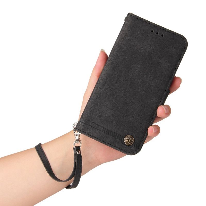 Læder Cover Xiaomi 14 Telefon Etui Nitte Og Rem