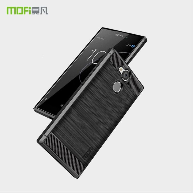 Cover Sony Xperia L2 Sort Mofi Børstet Kulfiber