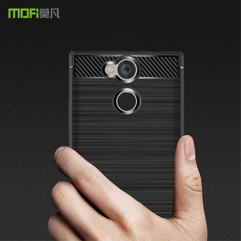 Cover Sony Xperia L2 Sort Mofi Børstet Kulfiber