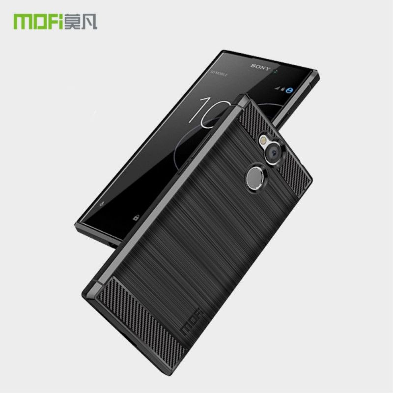 Cover Sony Xperia L2 Sort Mofi Børstet Kulfiber