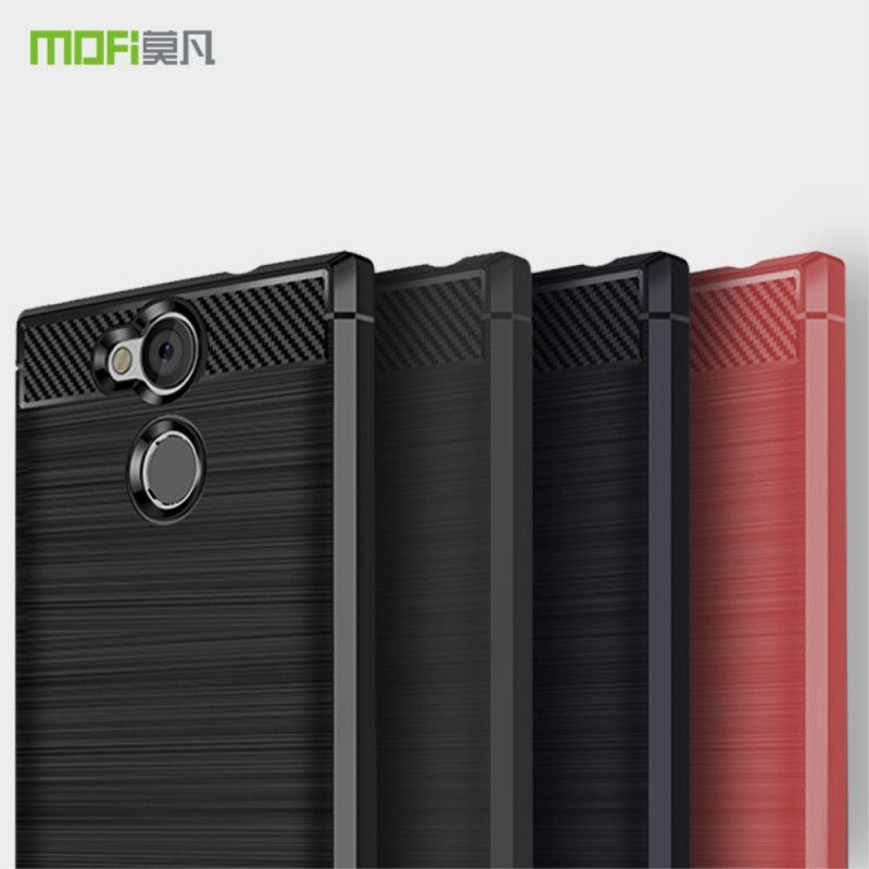 Cover Sony Xperia L2 Sort Mofi Børstet Kulfiber