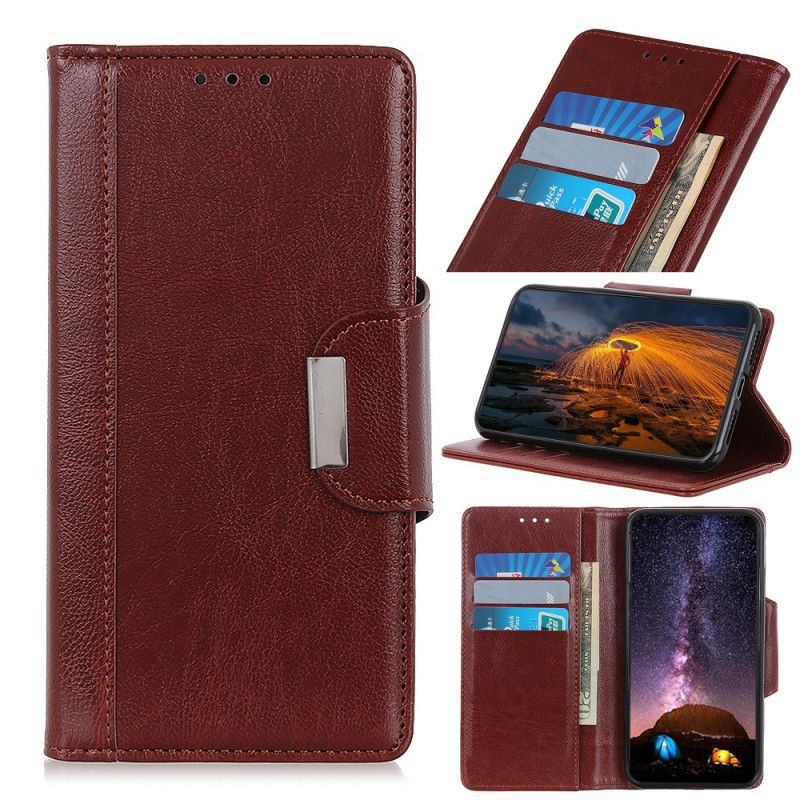 Flip Cover Samsung Galaxy Note 10 Lite Sort Faux Læder Elegance Lukning