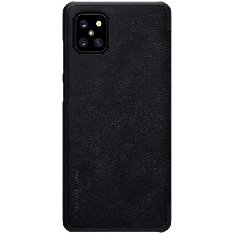 Læder Cover Samsung Galaxy Note 10 Lite Sort Nillkin Qin-Serie