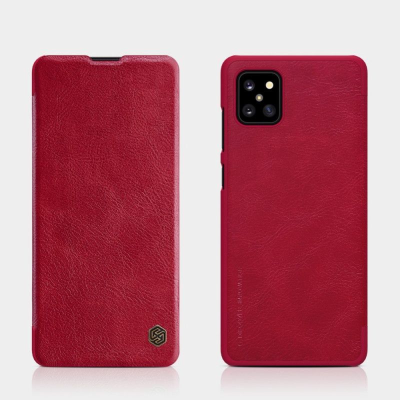 Læder Cover Samsung Galaxy Note 10 Lite Sort Nillkin Qin-Serie