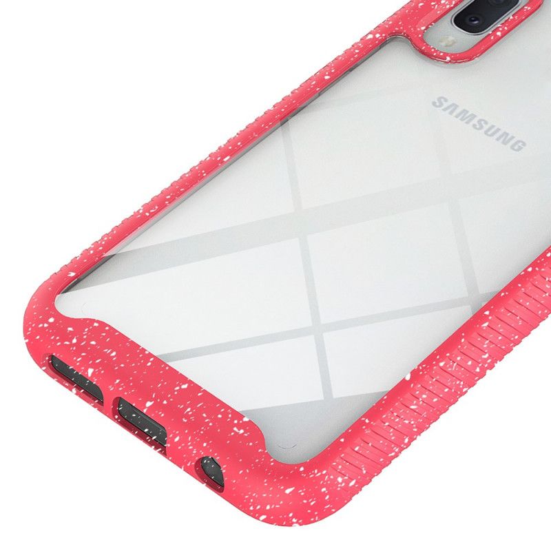 Cover for Samsung Galaxy A10e Mørkeblå Glitterrand Design