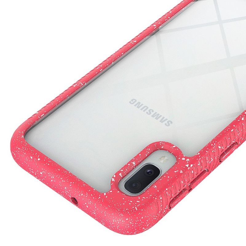 Cover for Samsung Galaxy A10e Mørkeblå Glitterrand Design