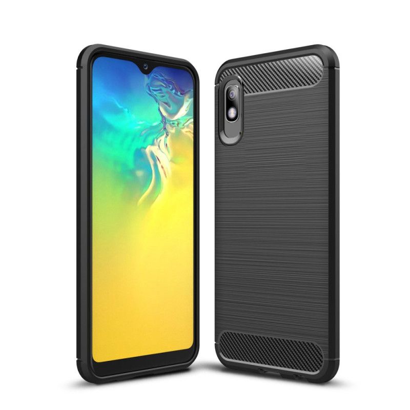 Cover Samsung Galaxy A10e Sort Børstet Kulfiber