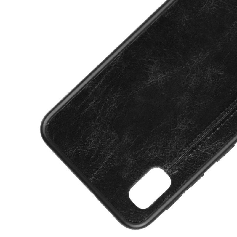 Cover Samsung Galaxy A10e Sort Syet Lædereffekt