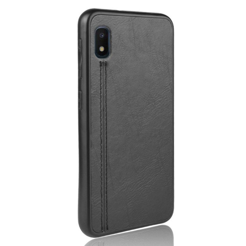 Cover Samsung Galaxy A10e Sort Syet Lædereffekt