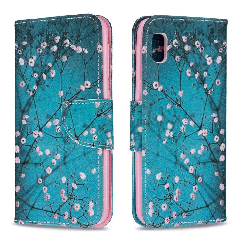 Flip Cover Læder for Samsung Galaxy A10e Blomstrende Træ