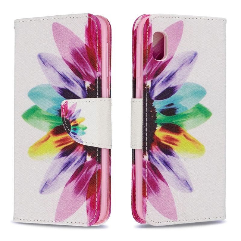 Flip Cover Læder Samsung Galaxy A10e Akvarelblomst