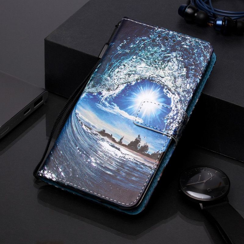 Flip Cover Læder Samsung Galaxy A10e Elsker Bølgen Original