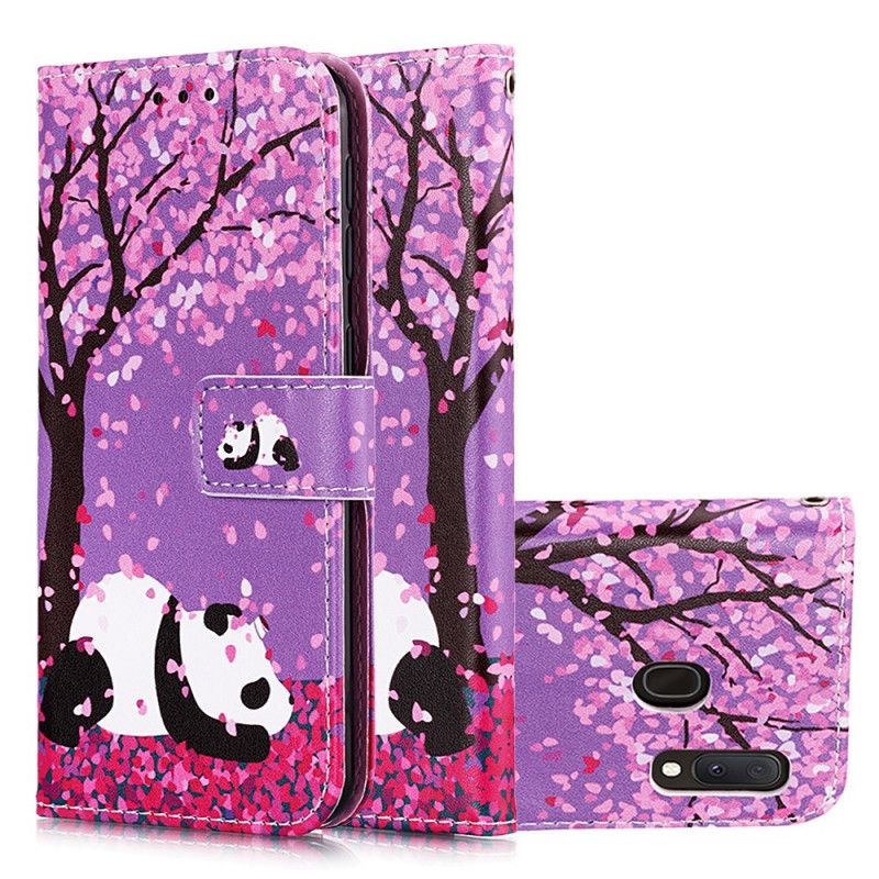 Flip Cover Samsung Galaxy A10e Kinesisk Træpanda