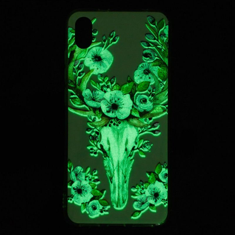 Cover for Xiaomi Redmi 7A Fluorescerende Blomstret Elg