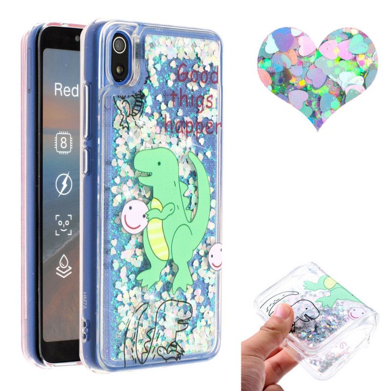 Cover for Xiaomi Redmi 7A Glitter Dinosaur