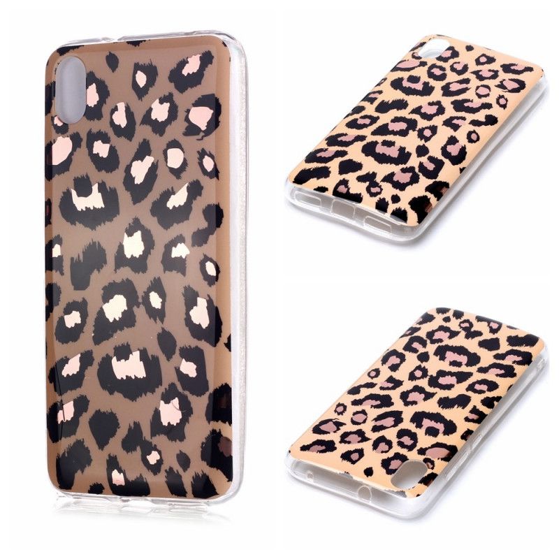 Cover for Xiaomi Redmi 7A Marmor I Leopardstil