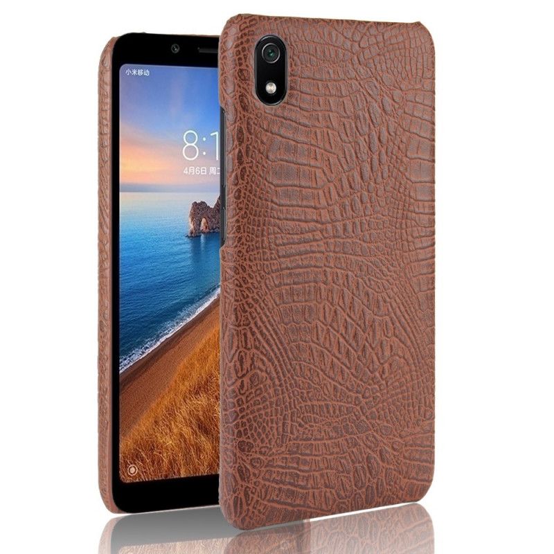 Cover for Xiaomi Redmi 7A Sort Krokodillehudstil