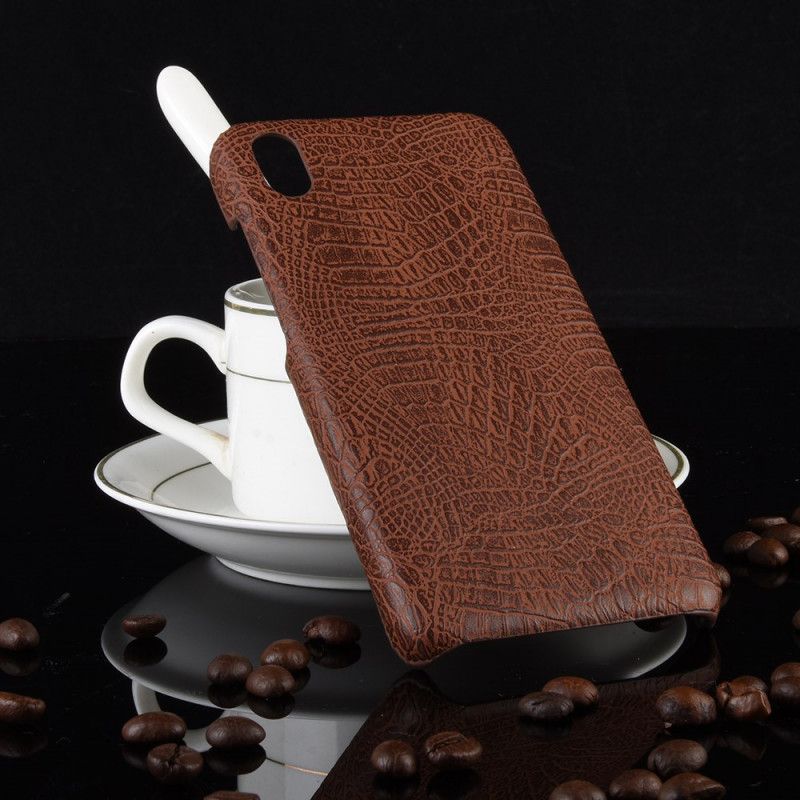 Cover for Xiaomi Redmi 7A Sort Krokodillehudstil