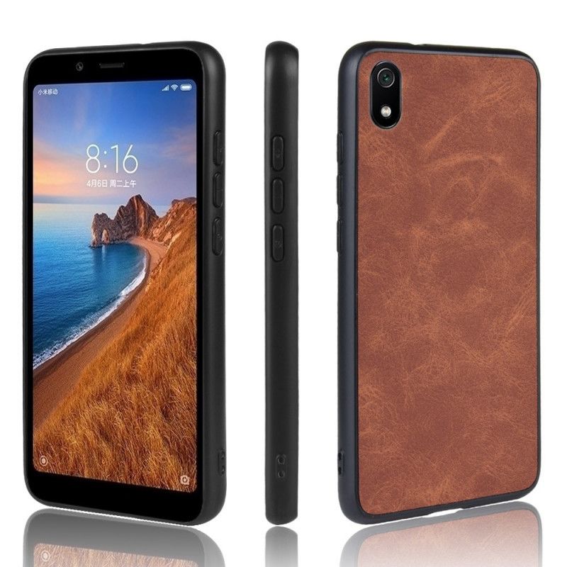 Cover Xiaomi Redmi 7A Brun Premium Lædereffekt Beskyttelse