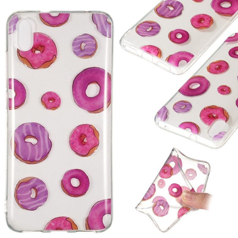 Cover Xiaomi Redmi 7A Gennemsigtig Donuts Fan