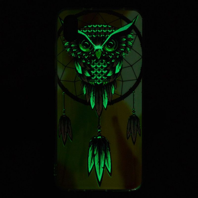 Cover Xiaomi Redmi 7A Mobilcover Drømmefanger Med Fluorescerende Ugle