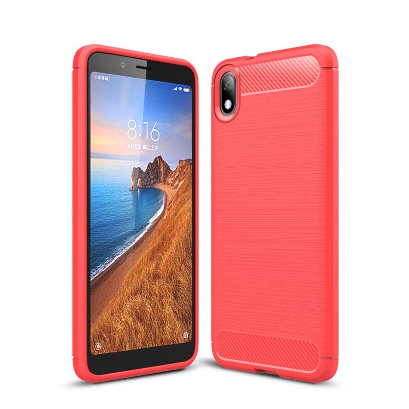 Cover Xiaomi Redmi 7A Sort Børstet Kulfiber