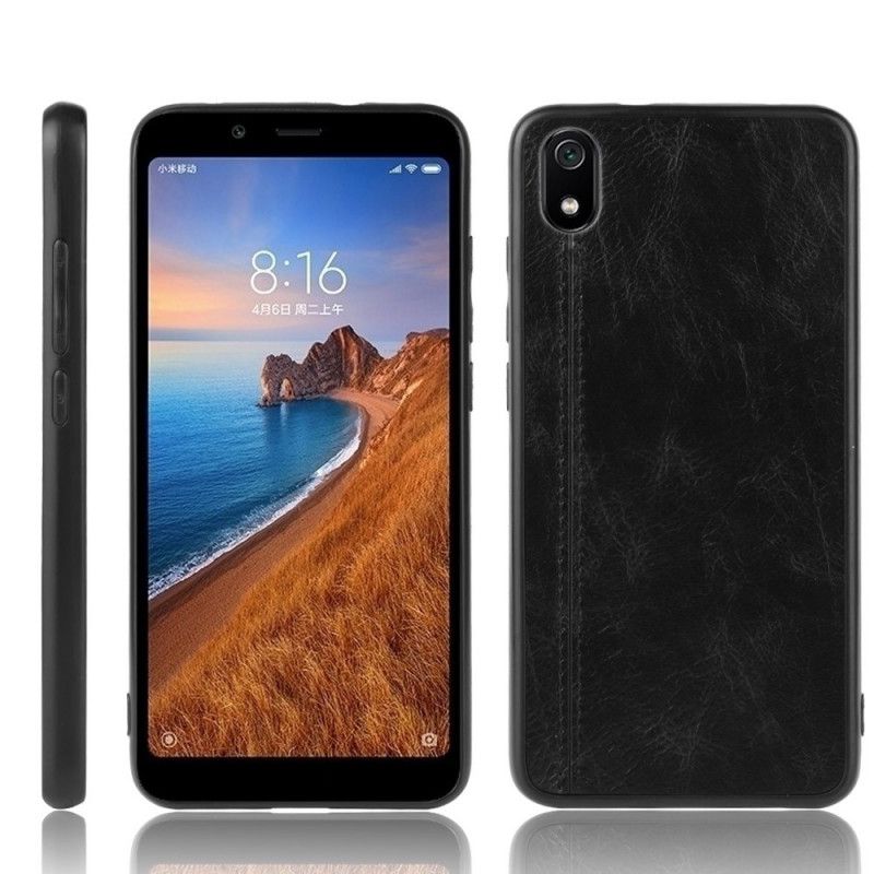 Cover Xiaomi Redmi 7A Sort Syet Lædereffekt Original