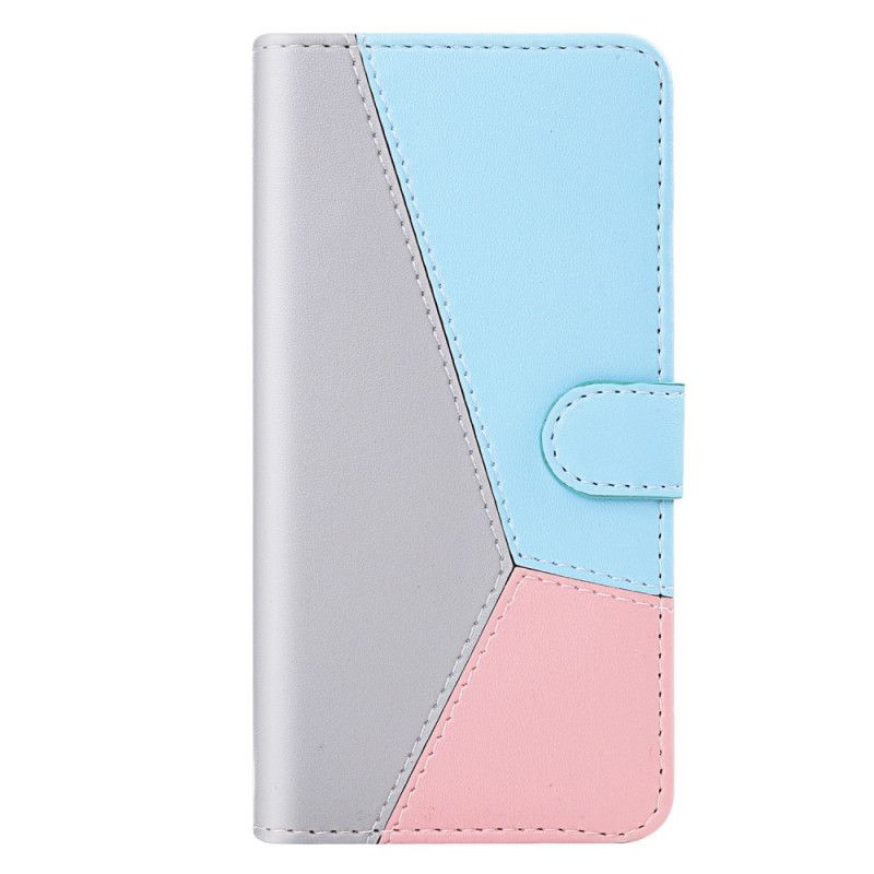 Flip Cover Læder for Xiaomi Redmi 7A Hvid Tricolour Læder Effekt