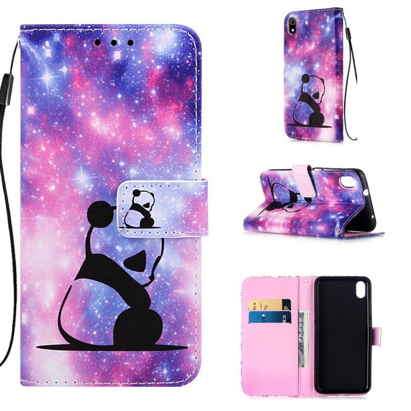 Flip Cover Læder for Xiaomi Redmi 7A Pink G-Streng Panda