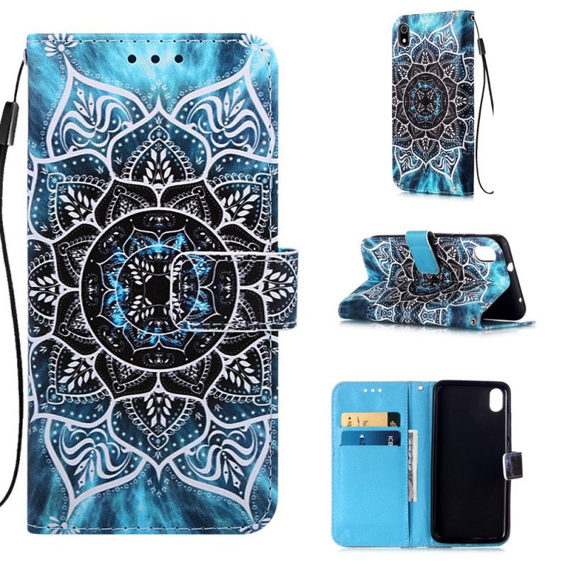 Flip Cover Læder Xiaomi Redmi 7A Sort G-Streng Mandala Beskyttelse