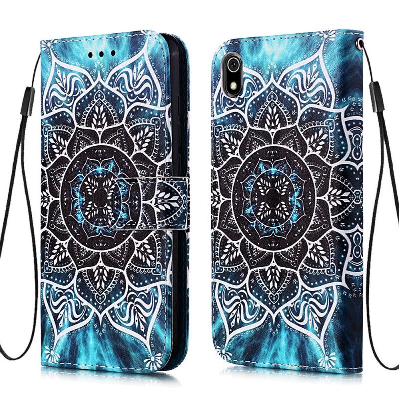 Flip Cover Læder Xiaomi Redmi 7A Sort G-Streng Mandala Beskyttelse