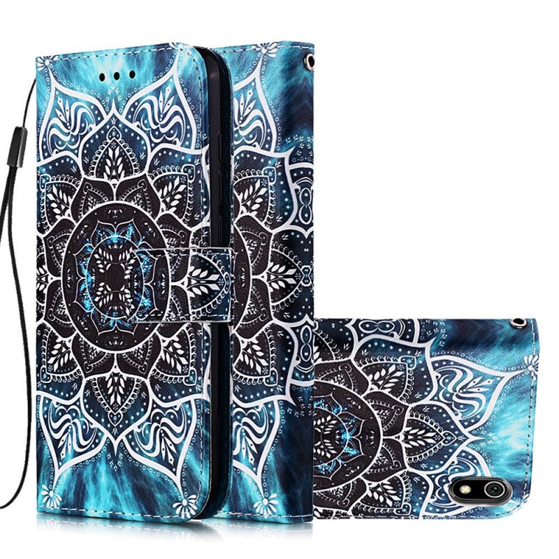 Flip Cover Læder Xiaomi Redmi 7A Sort G-Streng Mandala Beskyttelse