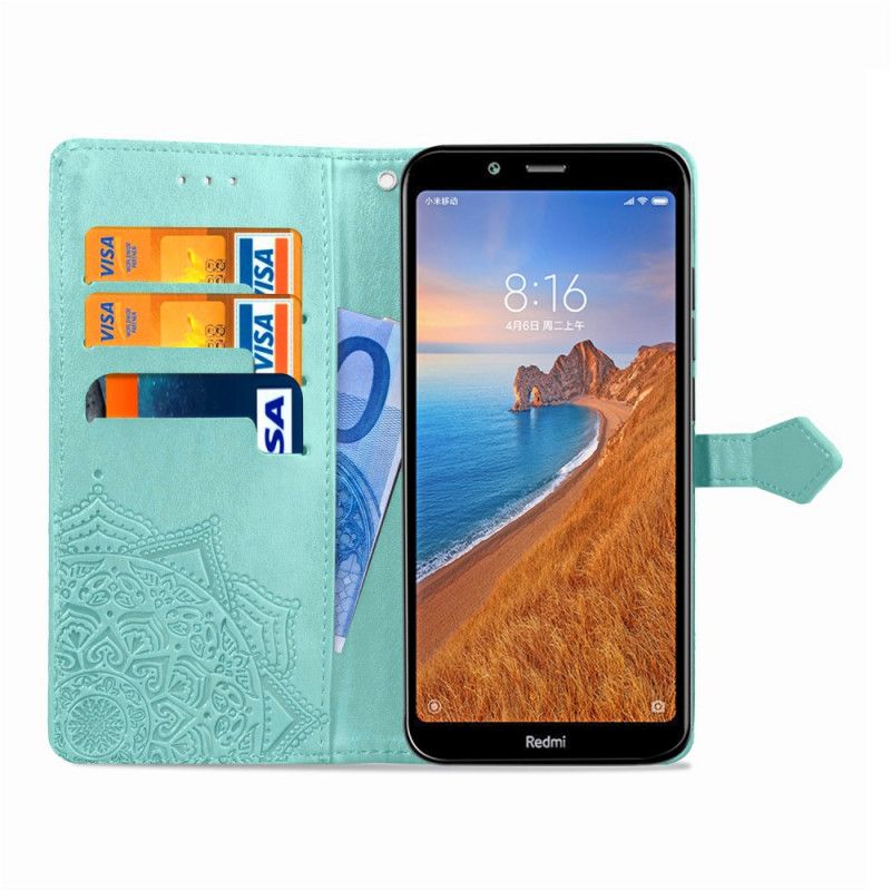 Flip Cover Læder Xiaomi Redmi 7A Sort Solmandala