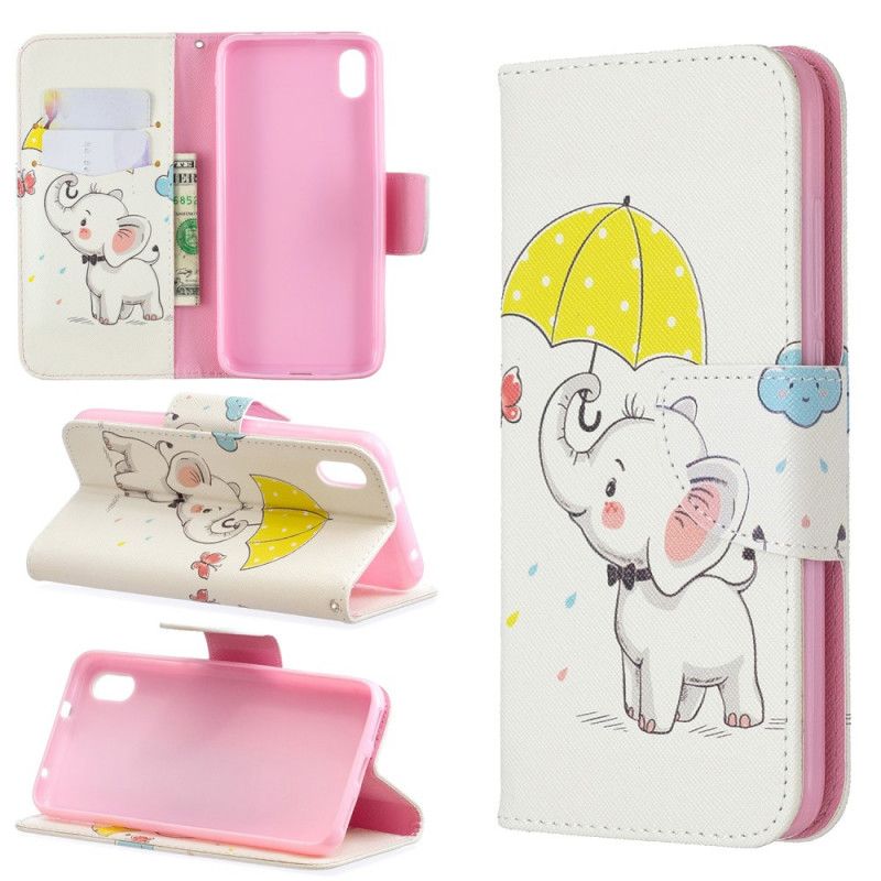 Flip Cover Xiaomi Redmi 7A Mobilcover Baby Elefant