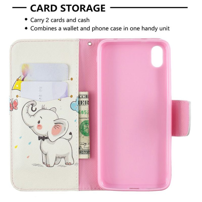 Flip Cover Xiaomi Redmi 7A Mobilcover Baby Elefant