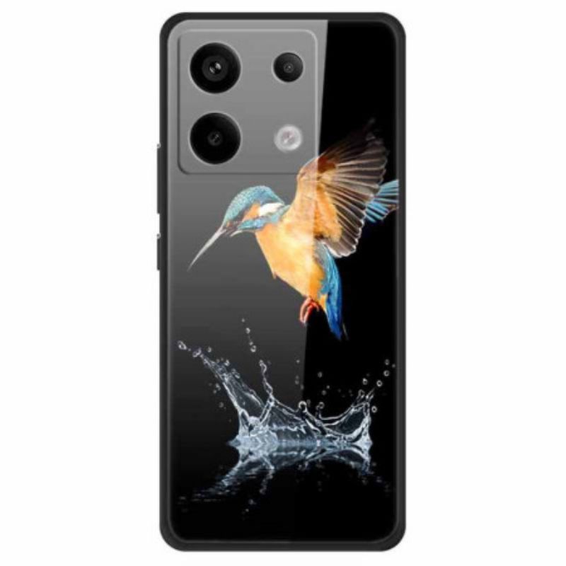 Cover Til Xiaomi Redmi Note 13 Pro 5g Kronfugl Af Hærdet Glas