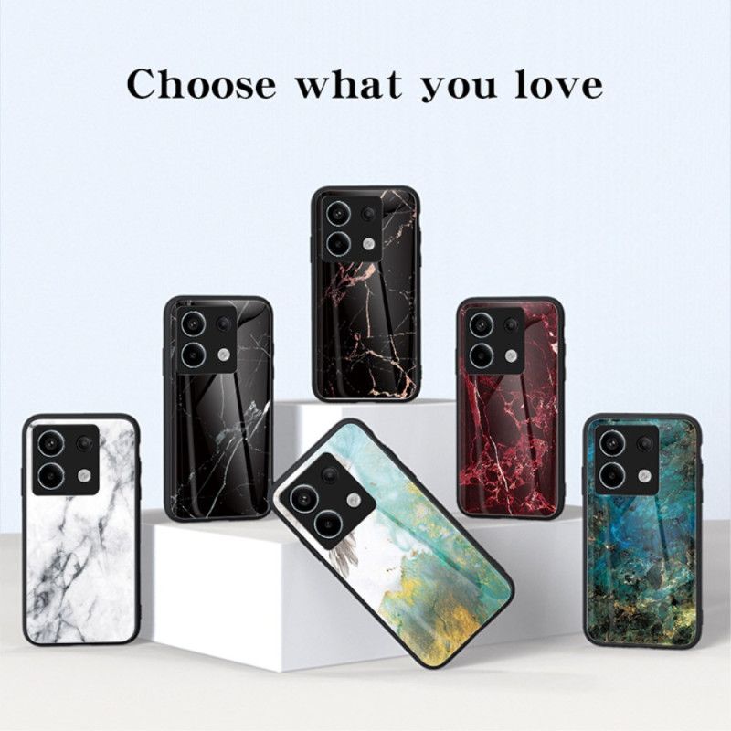 Cover Xiaomi Redmi Note 13 Pro 5g Telefon Etui Sort Marmor Hærdet Glas