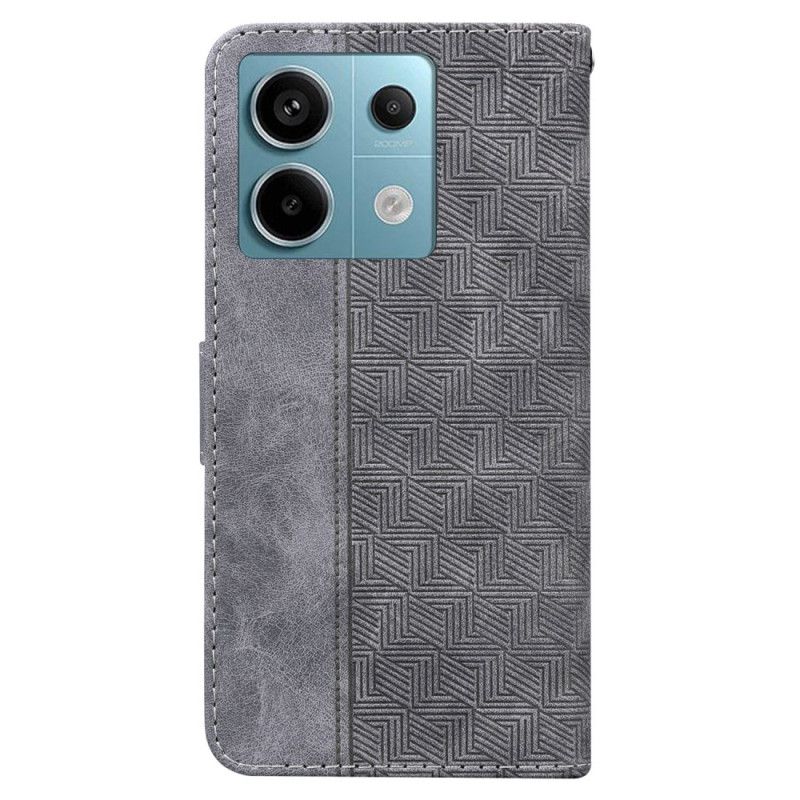 Flip Cover Til Xiaomi Redmi Note 13 Pro 5g Strappy Vævet Mønster