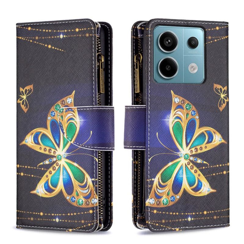 Flip Cover Xiaomi Redmi Note 13 Pro 5g Rhinestone Sommerfuglepung