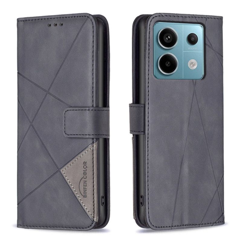 Læder Cover Xiaomi Redmi Note 13 Pro 5g Geometrisk Design Binfen Farve